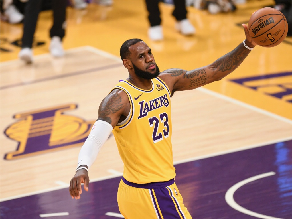 此外，湖人队的勒布朗·詹姆斯也在持续刷新着自己的里